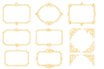 高級感ある枠や装飾のセット