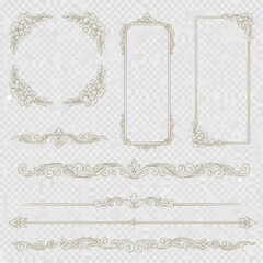 高級感ある枠や装飾のセット