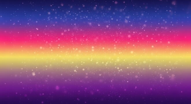 A colorful gradient background with a pink, purple, and yellow gradient, featuring a starry sky with a few stars and a few clouds.