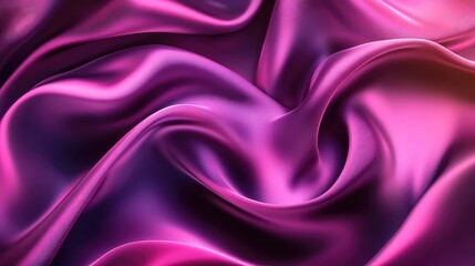Fototapeta premium Violet and pink satin fabric creating smooth elegant folds