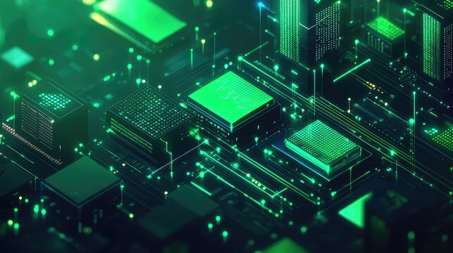 Digital circuit board processing data and information flow