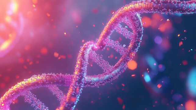 Dna double helix structure representing genetics and biology - Powered by Adobe