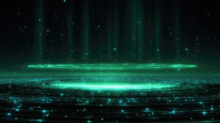 Digital data network connecting futuristic technology platform