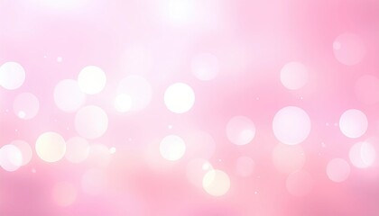 Soft pink gradient background with blurry white bokeh lights, giving a dreamy, ethereal feel and a gentle aesthetic