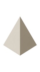 Simple Geometric Pyramid on White Background