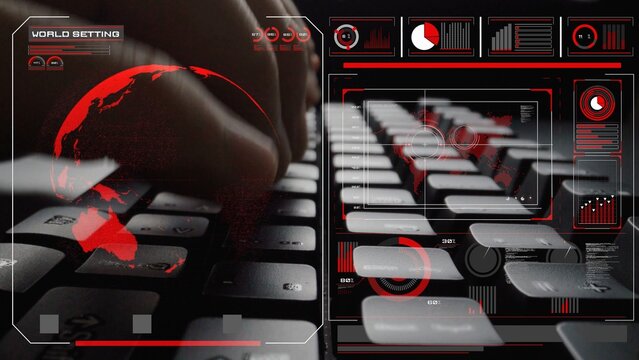 High-tech global network connection interface showing worldwide digital communication, data exchange, and internet connectivity. Global connection, data interaction, and worldwide communication. Thunk