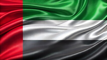 flag of united arab emirates, waving flag of united arab emirates