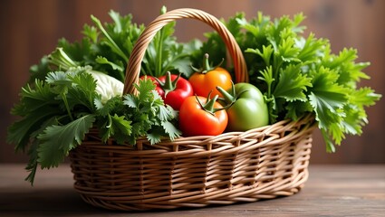 Wicker Basket Vegetables (Set 2)