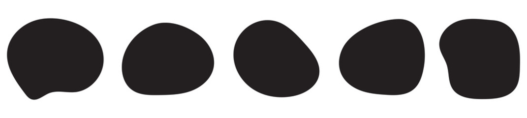 Blob shapes colorful collection vector design elements isolated. Abstract stains shape vector set