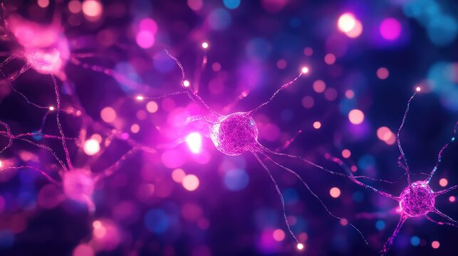 Neurons firing connections in an abstract brain network