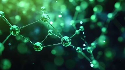 Abstract molecular structure creating a connected science network