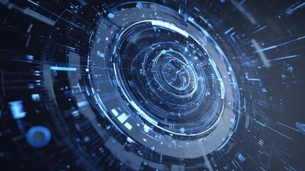 Digital circular data stream processing abstract technology