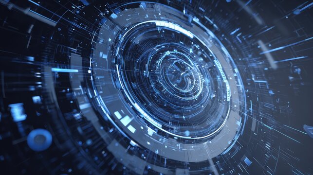 Digital circular data stream processing abstract technology