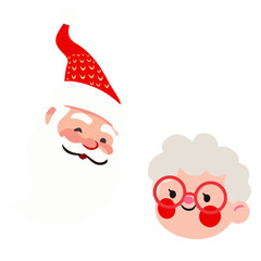 merry christmass, christmass characters for decoration of xmas holidays, collection of christmas icons, happy new year. Vector illustration