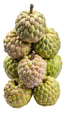 Fototapeta premium Green fresh custard apples (annona squamosa) tropical fruit