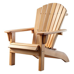 Classic wooden adirondack chair for outdoor relaxation