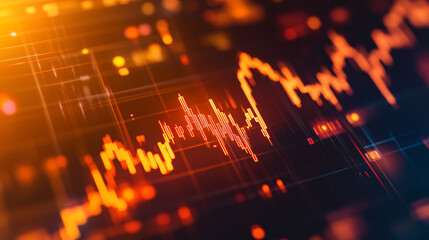 Financial chart signals market trends and investment insights during volatile times now, wow!