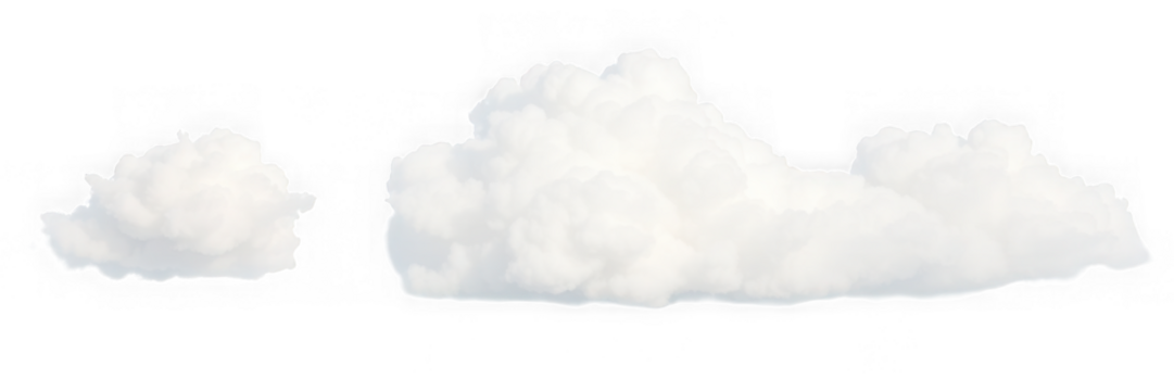 Fluffy white clouds floating in the sky on a sunny day.