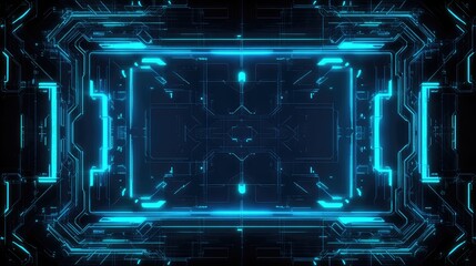 Digital data network connecting futuristic circuit board technology