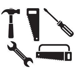 Minimalist Hand Tool Icon Set