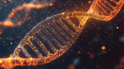 Digital dna helix representing modern genetic technology