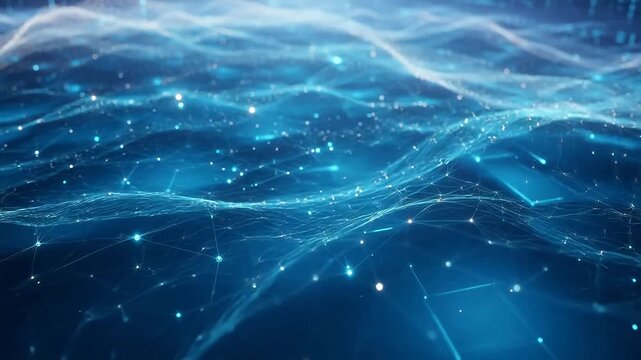 Abstract blue digital wave pattern