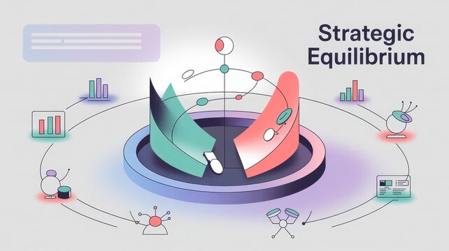 Strategic Balance Concept with Data Visualization and Analytics Elements - Powered by Adobe