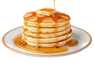 Pancakes with Maple Syrup Drizzle