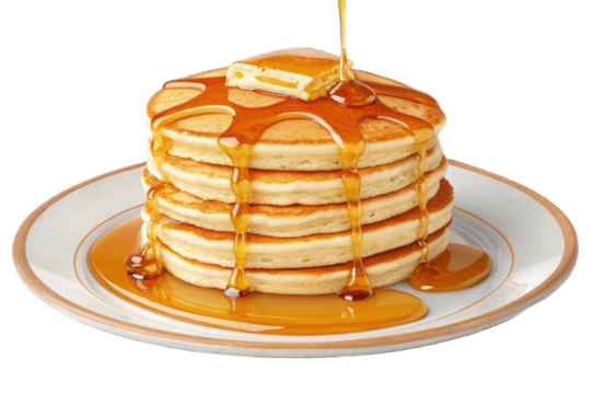 Pancakes with Maple Syrup Drizzle