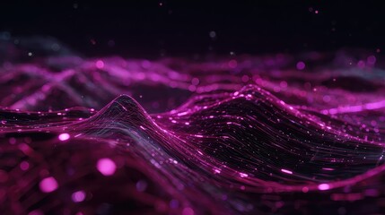 Digital data network pulsating waves abstract background