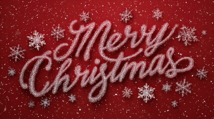festive red script greeting with snowflakes and dots isolated on a transparent background christmas holiday