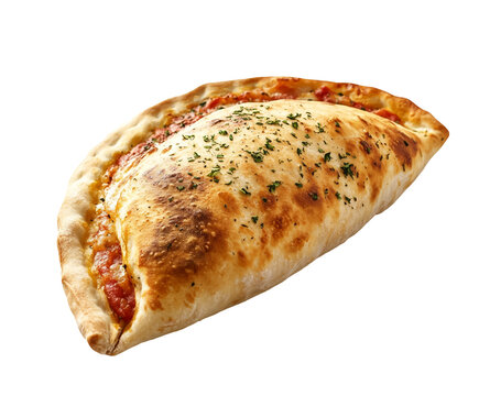 Delicious baked calzone with tomato sauce - Powered by Adobe