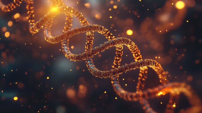 Dna structure displaying genetic code and scientific innovation