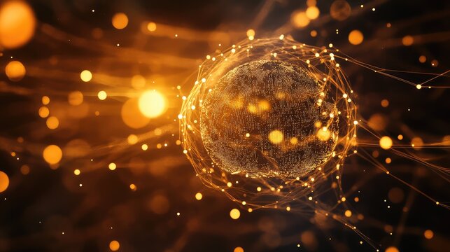 Global data network sending information and technology connections