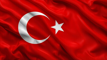 Waving Turkish Flag
