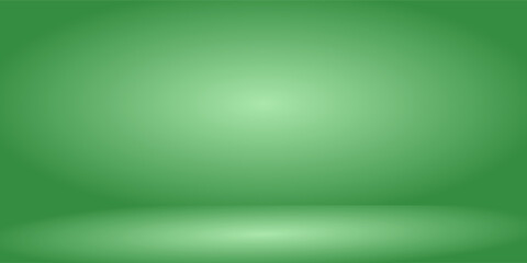 green background abstract with Gradient in empty room studio, green empty room studio gradient used for background, green background studio with shine use for product shooting. vector dynamic room © Abd