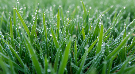 grass with dew drops