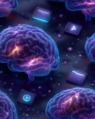 Futuristic neural network background design.