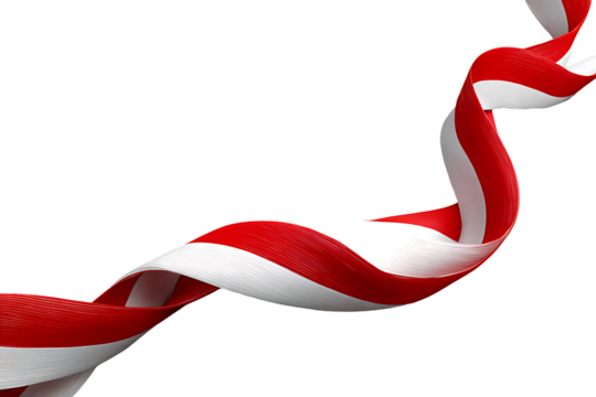 Red and white ribbon wavy abstract background design element graphic decoration