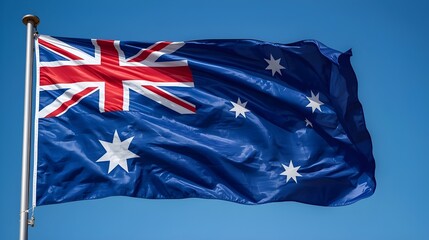 Flag of Australia, Fabric realistic flag, Australia Independent Day flag