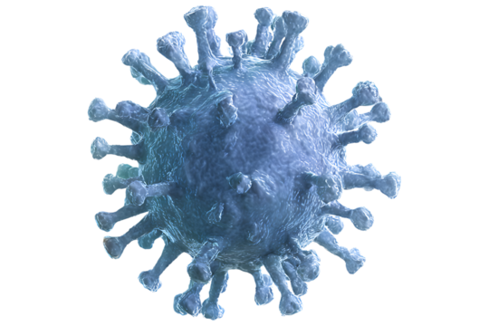 Coronavirus cell pathogen dangerous mers cov virus sars covid-19 on transparent background