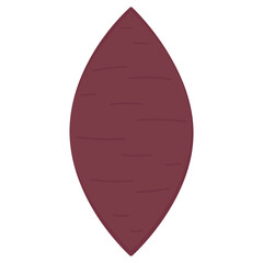 Sweet potato. Organic healthy vegetable. Fresh natural root. Made in vector cartoon flat style. Roasted sweet potato. Japanese Sweet potato.