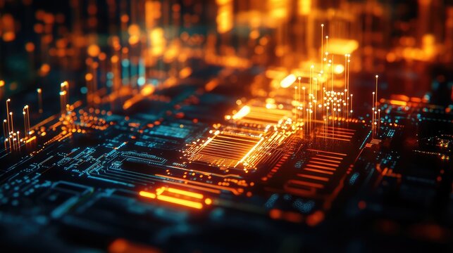 Digital circuit board processing data with network connections