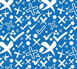 Seamless blue and white arrow pattern vector illustration