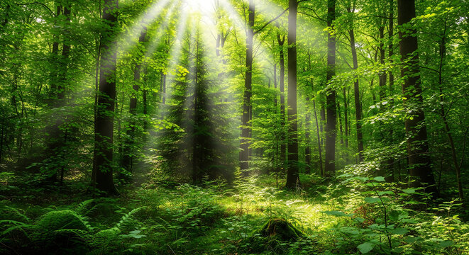 forest in the morning