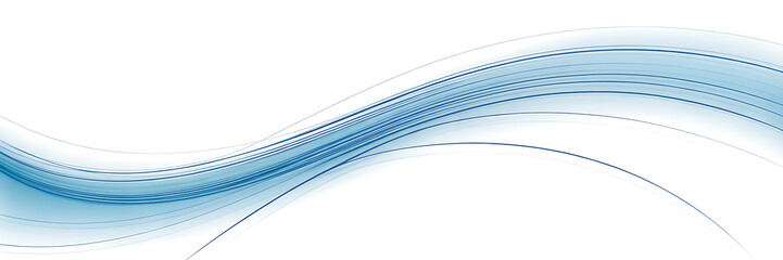 Abstract blue wave pattern with dots and lines on a white background