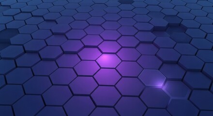 Futuristic Technology Hexagonal Abstract Background with Dynamic Lighting and Modern Aesthetic