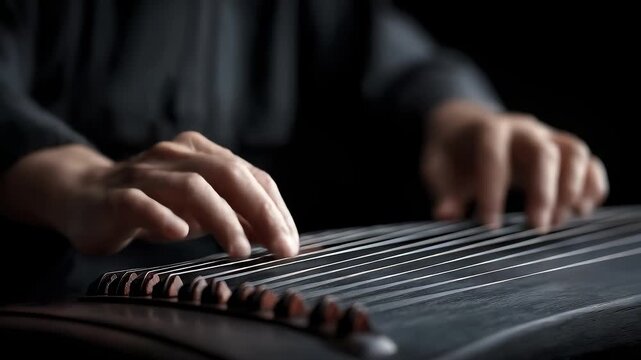 The Tang charm flowing from the fingertips of the Guzheng player