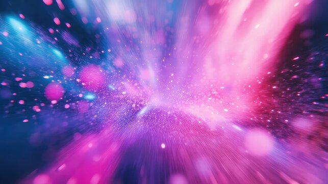 Vibrant light explosion with sparkling particles radiating energy - Powered by Adobe