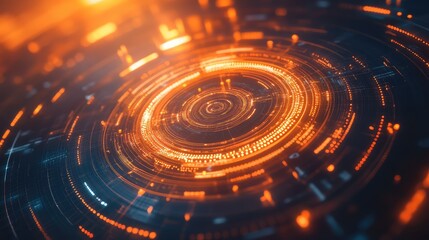 Digital data processing moving through circular interface